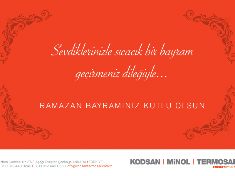 Sevdiklerinizle sıcacık bir bayram geçirmeniz dileğiyle... Ramazan Bayramınız Kutlu Olsun